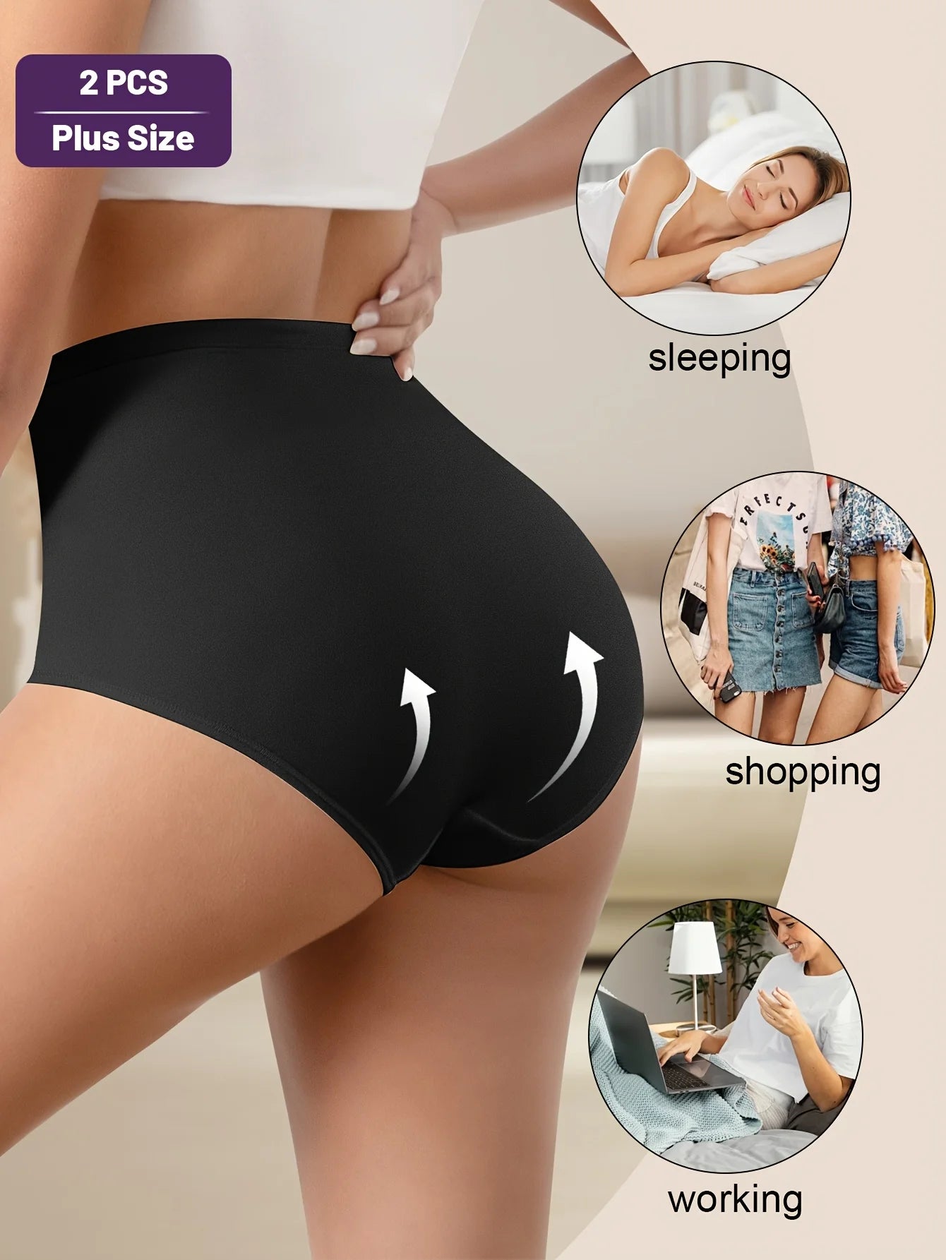 Culottes Gainantes Taille Haute – Effet Ventre Plat & Fesses Galbées | Sans Coutures et Respirantes